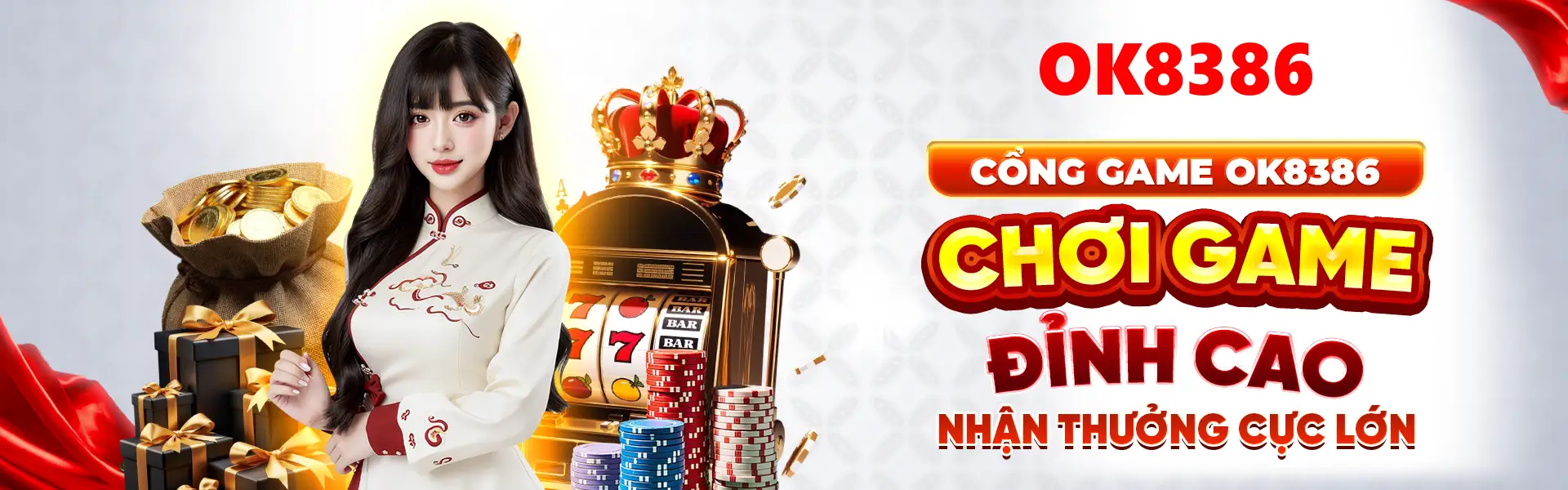 Hình ảnh giới thiệu Ok8386 và các khu nội dung trực tuyến